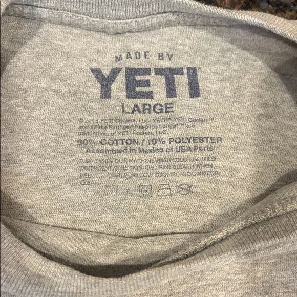 YETI Heather Gray Logo Tee - Picture 3 of 7